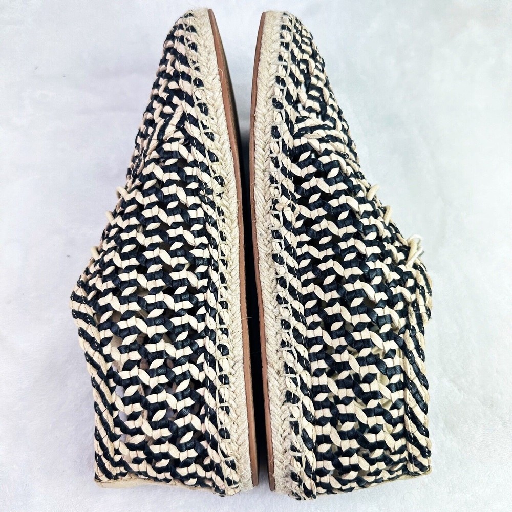 ZIMMERMANN Women's Braided Leather Woven Espadrilles In Black Size 40 - Picture 13 of 16